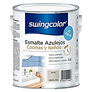 swingcolor Esmalte para azulejos Cocinas y baños (Arena zen, 2,5 l, Mate)