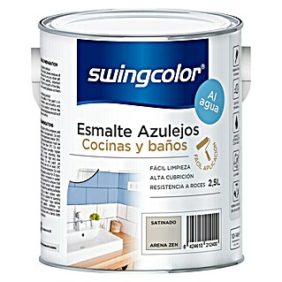 swingcolor Esmalte para azulejos Cocinas y baños (Arena zen, 2,5 l, Satinado)