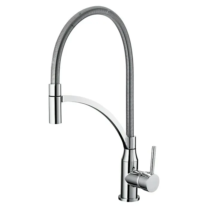 Grifo de cocina Atlanta - Cromo, Brillante, Apertura en frío - Moderno grifo de cocina con caño flexible y acabado cromado brillante, ideal para cualquier cocina.