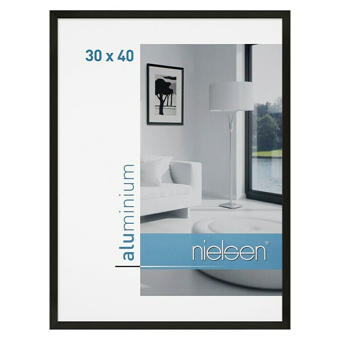 Nielsen Bilderrahmen C2 (Schwarz, 40 x 30 cm, Aluminium)