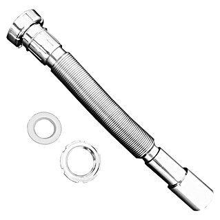 Tecnoagua Sifón extensible dual con tuerca loca 300-900 mm (1 ½″, 40 mm, Cromo)