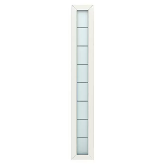 Gerda Seitenteil Thermo Prime - 30 x 210 cm, Weiß, Sandgestrahlt mit 7 Klarstreifen - Vorderansicht