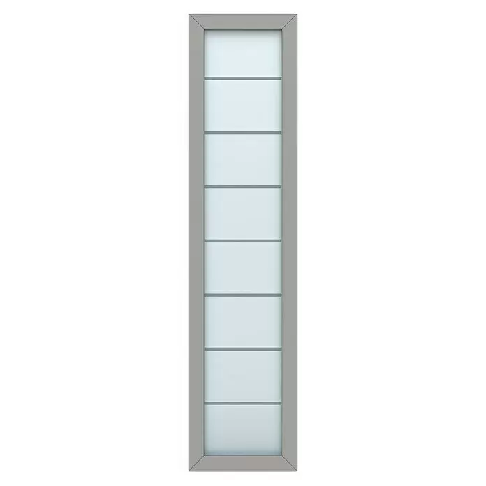 Gerda Seitenteil Thermo Prime - 50 x 210 cm, Grau, Sandgestrahlt mit Klarstreifen - Vorderansicht