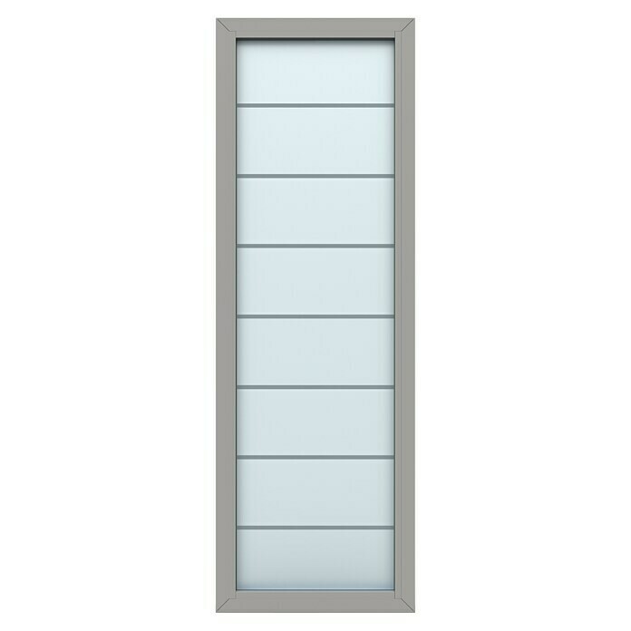 Gerda Seitenteil Thermo Prime (70 x 210 cm, Grau, Sandgestrahlt mit Klarstreifen) | BAUHAUS