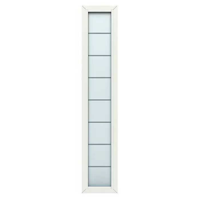 Gerda Seitenteil Thermo Prime - 40 x 210 cm, Weiß, Sandgestrahlt mit Klarstreifen - Vorderansicht