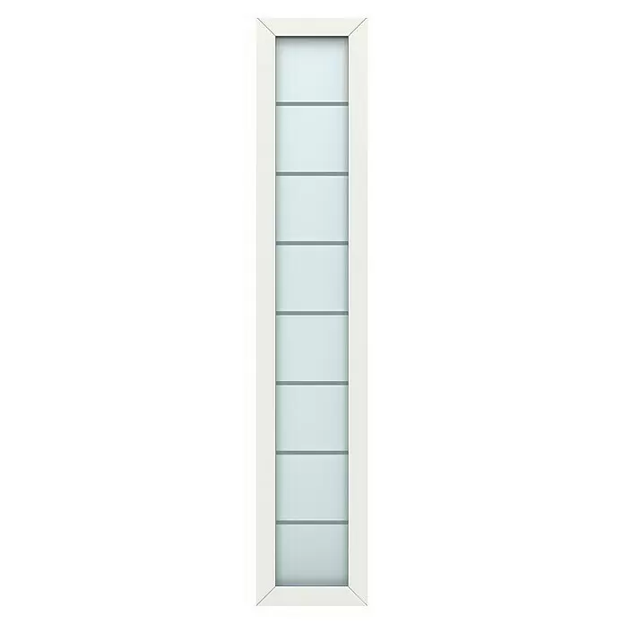 Gerda Seitenteil Thermo Prime - 40 x 210 cm, Weiß, Sandgestrahlt mit Klarstreifen - Vorderansicht
