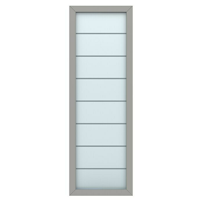 Gerda Seitenteil Thermo Prime (70 x 210 cm, Grau, Sandgestrahlt mit Klarstreifen) | BAUHAUS