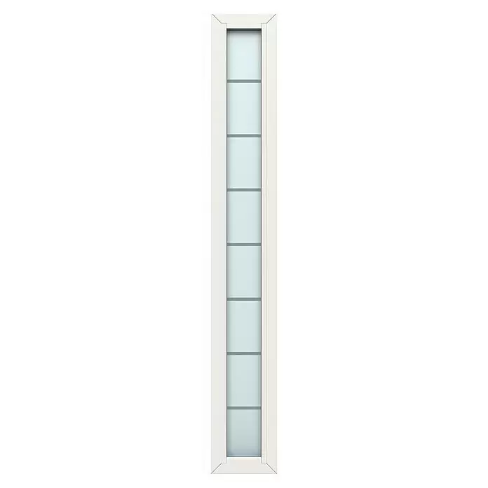 Gerda Seitenteil Thermo Prime - 30 x 210 cm, Weiß, Sandgestrahlt mit 7 Klarstreifen - Vorderansicht