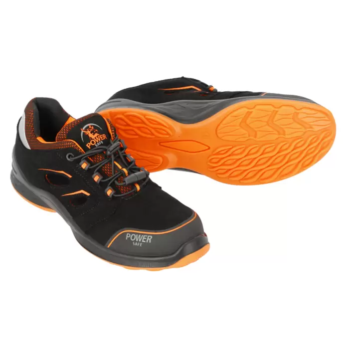 Sicherheitshalbschuh Tony - 46, Schutzklasse nach EN ISO 20345: S1P, Schwarz, Orange