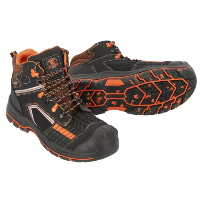 Sicherheitsstiefel Maddox - 41, Schutzklasse nach EN ISO 20345: S3, Schwarz, Orange