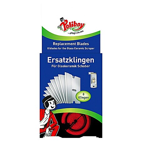 Poliboy Ersatzklingen für Glaskeramikschaber (8 Stk.)
