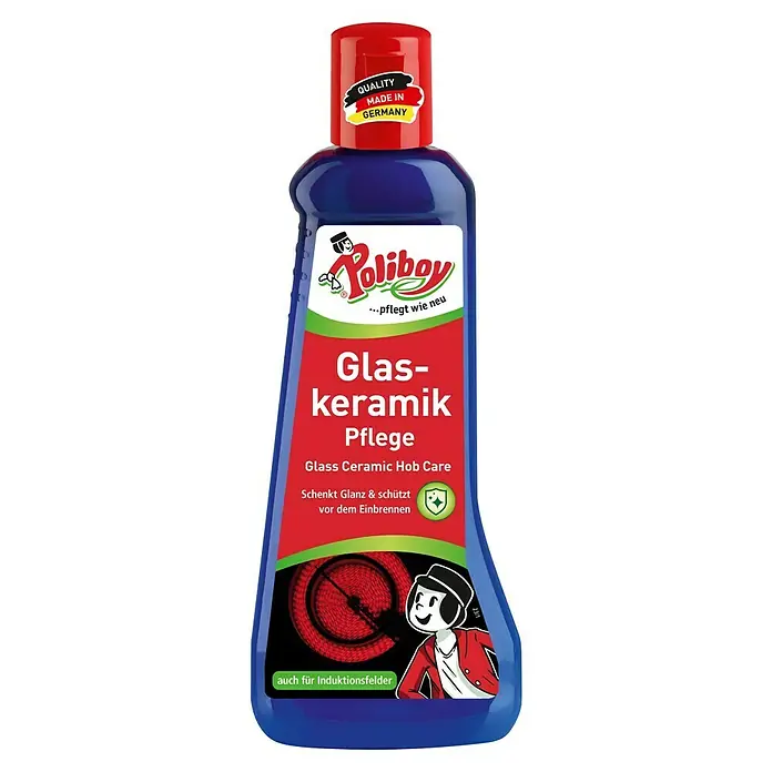 Poliboy Reinigungs- & Pflegemittel Glaskeramik - 200 ml, Flasche - Flasche Poliboy Glaskeramik Pflege für Glaskeramik-Kochfelder. Reinigt, pflegt und schützt vor dem Einbrennen.
