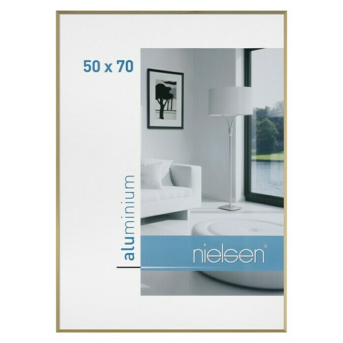 Nielsen Bilderrahmen Pixel (Gold, 50 x 70 cm, Aluminium)