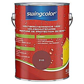 swingcolor Houtbeschermende verf Zweeds rood (Zweeds rood, 2,5 l, Zijdeglans)