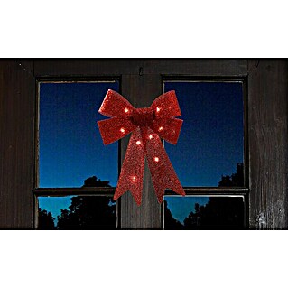 Geroma LED-Weihnachtsleuchte Schleife (L x B x H: 34 x 22 x 34 cm, Rot, Warmweiß)