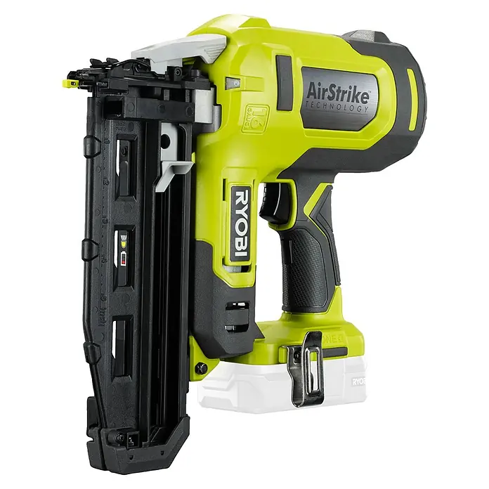 Ryobi ONE+ Akku-Nagler R16GN18-0 - 18 V, Ohne Akku, Länge Nagel: 19 mm - 64 mm - Ryobi AirStrike Akku-Nagelpistole mit kabelloser Technologie für vielseitige Anwendungen und einfache Handhabung.