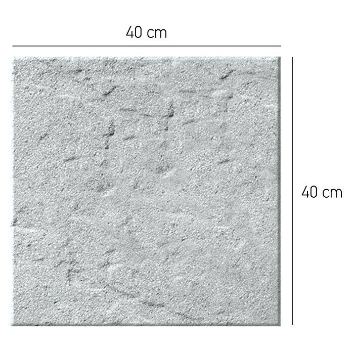 Terrassenplatte Rustica (40 x 40 x 4 cm, Perla, Beton) | BAUHAUS