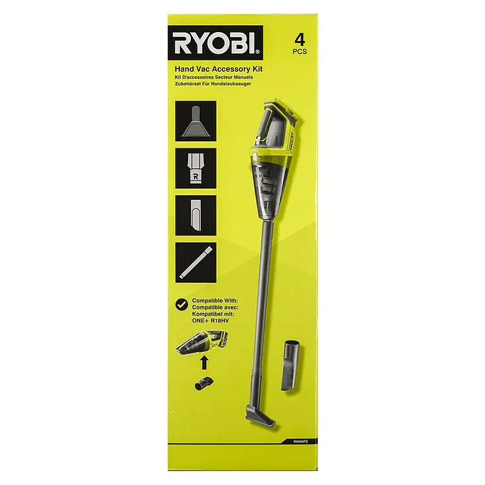 Ryobi Düsen-Set - Passend für: Ryobi ONE+ Akku-Handstaubsauger RHV18-0 - Verpackung für ein Ryobi Handstaubsauger-Zubehörset mit vier Teilen, kompatibel mit ONE+ R18HV.
