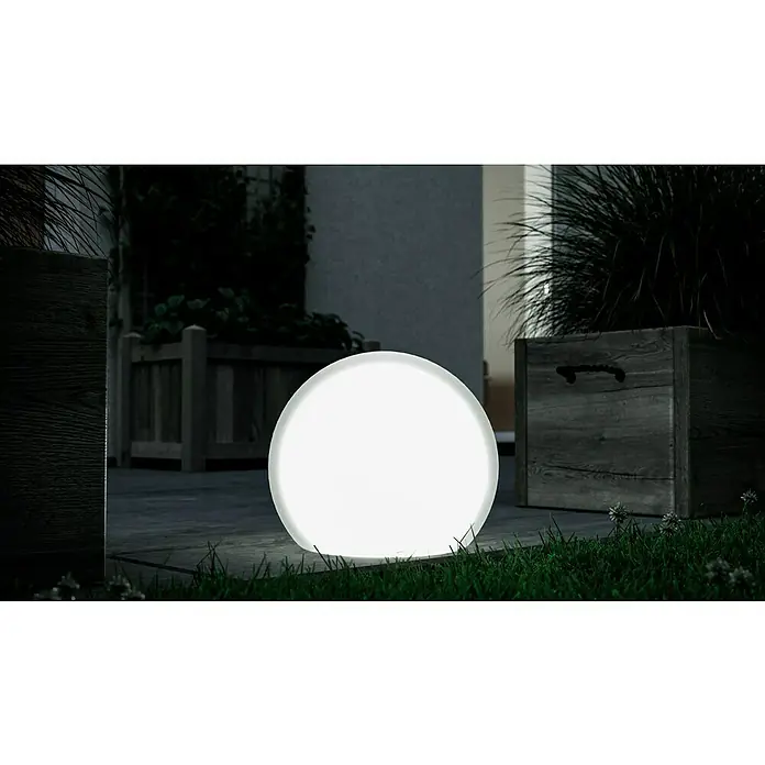 New Garden Design-Außenleuchte Buly 40 - Durchmesser: 40 cm, E27, IP65 - Die moderne LED-Gartenkugel beleuchtet den Rasen. Sie ist eine schöne und energiesparende Lichtquelle für den Außenbereich.