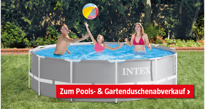 Pools- und Gartenduschenabverkauf
