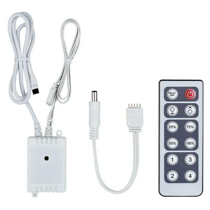 Paulmann MaxLED Dimm- & Schaltcontroller - Kunststoff - LED-Streifen-Controller mit Fernbedienung zur Steuerung von Helligkeit, Farbe und Modi für eine individuelle Beleuchtung.
