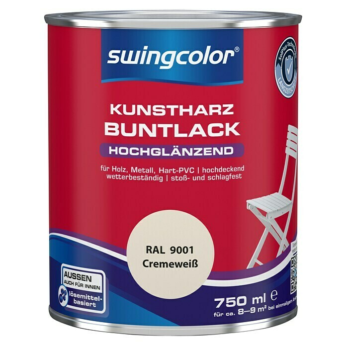 swingcolor Buntlack (Cremeweiß, 750 ml, Hochglänzend)