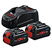 Bosch Professional AMPShare 18V Akku & Ladegerät Starter-Set 2 x ProCore 18 V/5,5 Ah & 1 x GAL 1880 CV (18 V, 2 Akkus, 5,5 Ah) | BAUHAUS