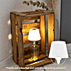 REV LED-Flaschenleuchte mit Akku Lamprusco (2 W, Warmweiß, Ø x H: 11,5 x 13,8 cm, Weiß, Akkubetrieben) | BAUHAUS