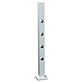 Recal Zaunpfosten Hindsen (Höhe: 99,5 cm, Zwischenpfosten, Natur eloxiert, Aluminium)