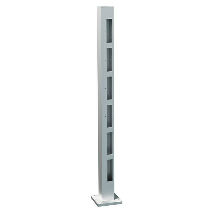 Recal Zaunpfosten Karlsdal (Höhe: 107,5 cm, Endpfosten links, Natur eloxiert, Aluminium) | BAUHAUS