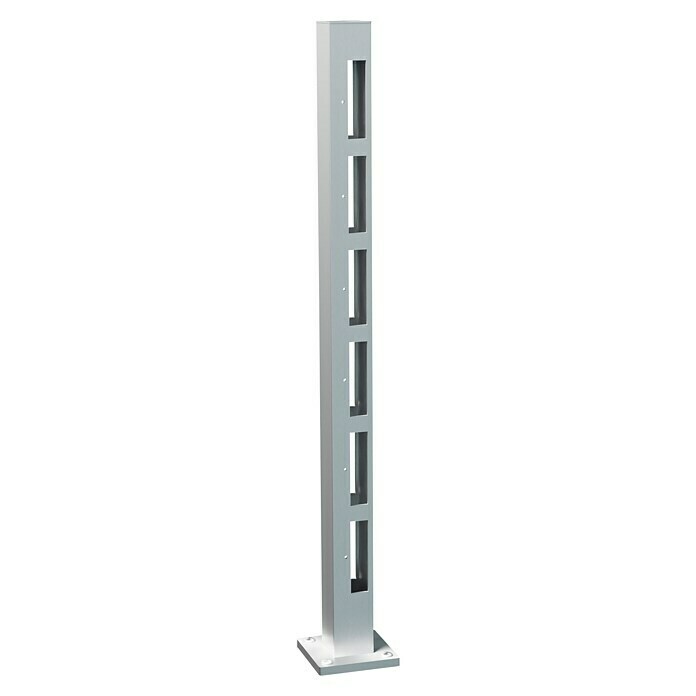 Recal Zaunpfosten Karlsdal (Höhe: 107,5 cm, Mittelpfosten, Natur eloxiert, Aluminium) | BAUHAUS