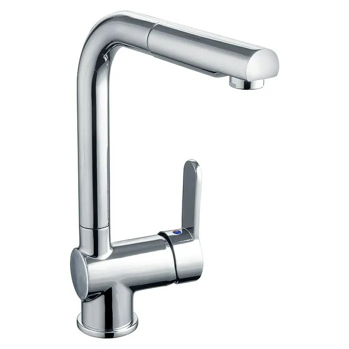 Pyramis Spültischarmatur Aladia - Chrom, Glänzend, Ausziehbar - Glänzender verchromter Wasserhahn für die Küche. Der Küchenarmatur verfügt über einen Hebel und ist modern und funktional gestaltet.