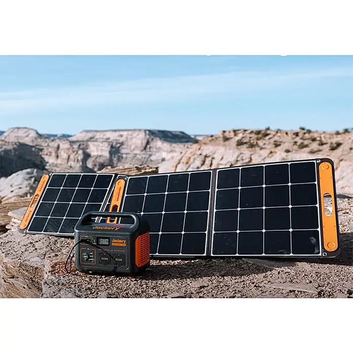 Jackery Colector luz solar Saga - 100 W, 122 x 53,5 cm - Generador solar Jackery con paneles solares y estación de energía portátil para suministro de energía fuera de la red.