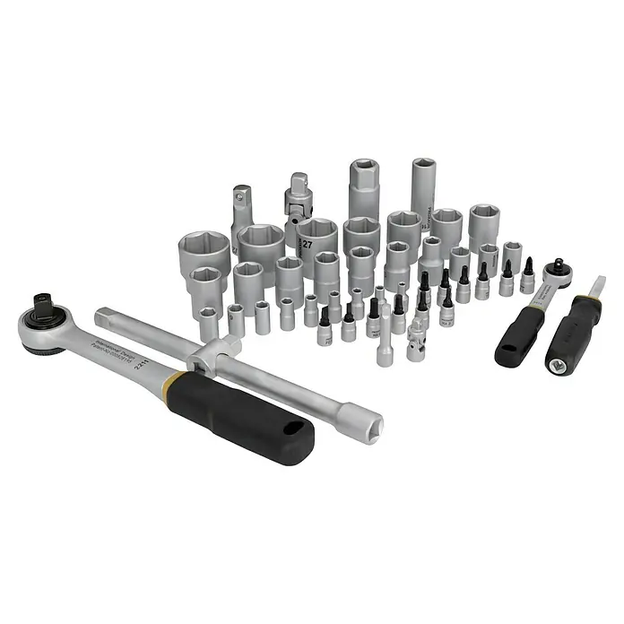 Proxxon Industrial Steckschlüssel-Set - 56 -tlg., Antriebsgröße: ½″ - Ein umfassendes Set an Steckschlüsseln, Verlängerungen und Ratschen für verschiedenste Schraubarbeiten.