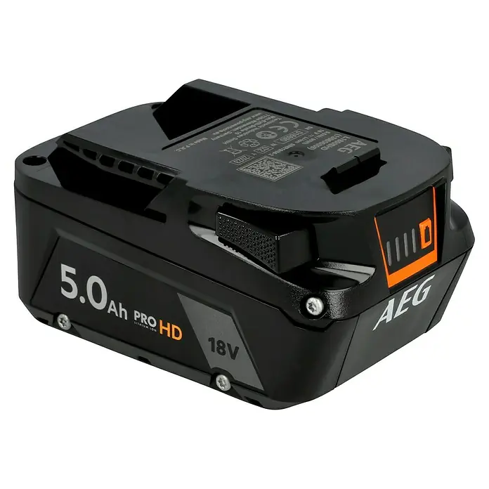 AEG Pro 18V Akku L1850SHD - 18 V, 5 Ah - AEG 18V 5.0Ah Pro HD Lithium-Ionen-Akku für Werkzeuge. Leistungsstark, langlebig und ideal für anspruchsvolle Anwendungen im professionellen Bereich.