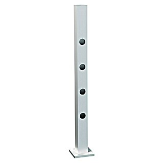 Recal Zaunpfosten Hindsen (Höhe: 99,5 cm, Endpfosten, Natur eloxiert, Aluminium)