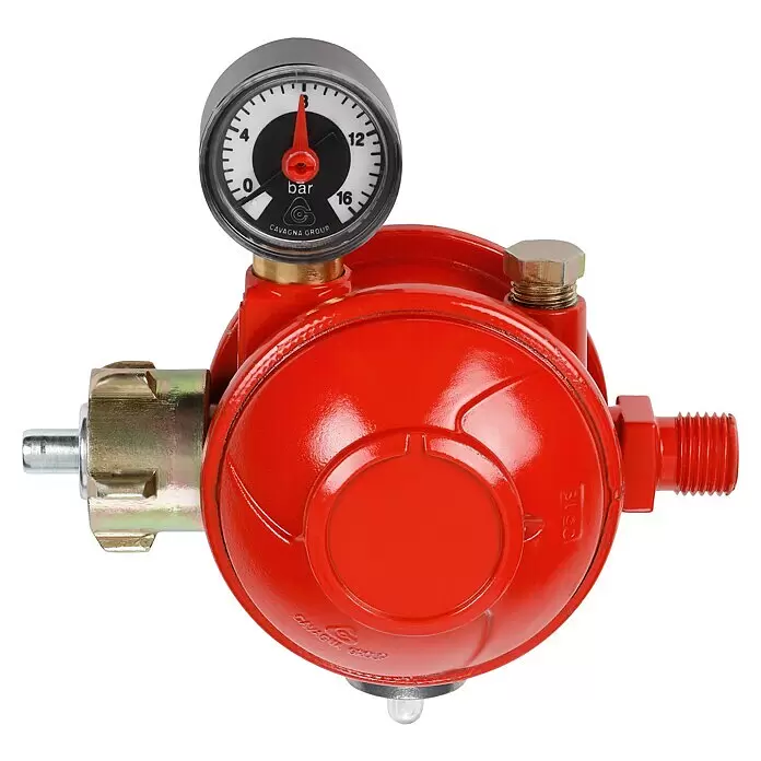 Rothenberger Industrial Propan-KonstantreglerPassend für: Propangasflaschen 5 kg, 11 kg, 33 kg / Gaslötgeräte 1/4" Anschluss Left Side View