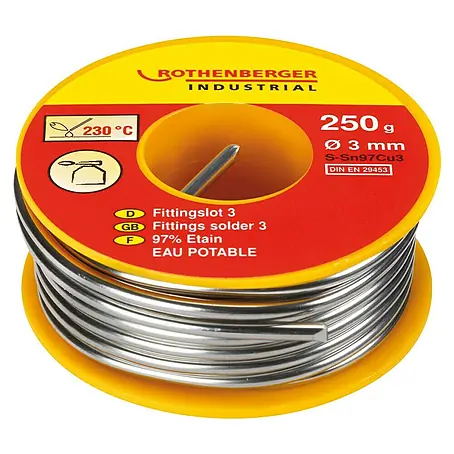 Rothenberger Industrial  Soldadura de racor 3 Sn97Cu3