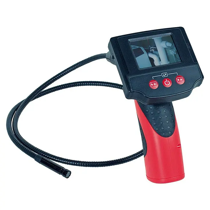 Rothenberger Industrial Endoskopkamera TF 3006 X - Länge: 180 cm, TFT-Display 2,4″/6,1 cm - Endoskop-Kamera zur Inspektion schwer zugänglicher Bereiche, mit flexibler Sonde und Bildschirm für detaillierte Einblicke.