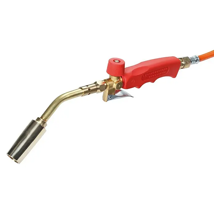 Rothenberger Industrial Kombi-Löt-Set AIRPROP - 2.000 °C, Durchmesser Brenner: 28 mm - Lötlampe mit rotem Griff und Messingbrenner für präzise Arbeiten. Ideal für Handwerker und Heimwerker, die professionelle Ergebnisse erzielen möchten.