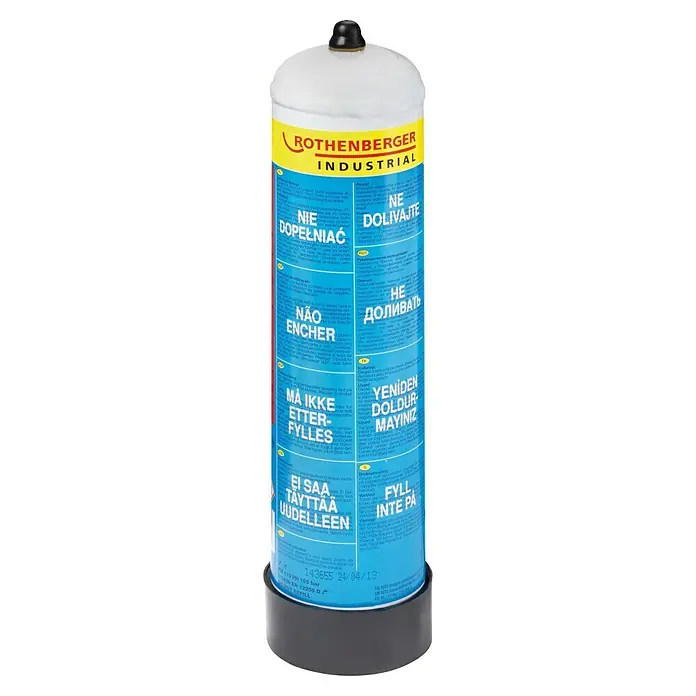 Rothenberger Industrial Sauerstoff-Flasche - 930 ml, 110 bar - Abbildung einer Rothenberger Industrial Gasflasche.