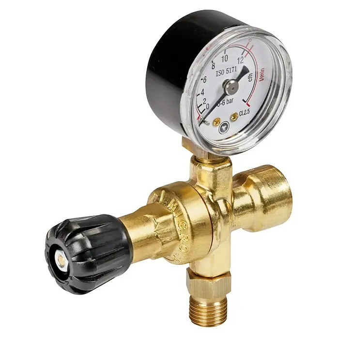 Rothenberger Industrial Druckminderer - Passend für: Rothenberger Einwegflaschen 1 l - Druckminderer mit Manometer, ideal zur präzisen Steuerung von Gasen in verschiedenen Anwendungen. Robuste Bauweise garantiert lange Lebensdauer.