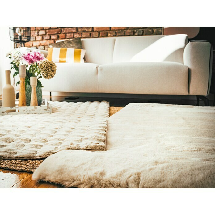 Alfombra de pelo largo Harmony (Beige, 170 x 120 cm, 100% Poliéster) | BAUHAUS