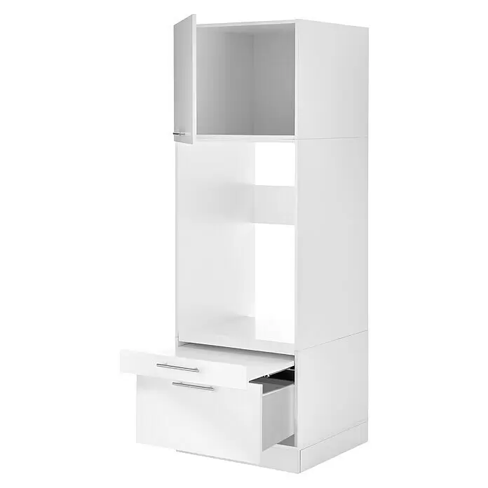 Respekta Waschmaschinenschrank ClaraL x B: 67,6 x 184,8 cm, Weiß, Mit zwei Waschmaschinenschränke & Hochschrank