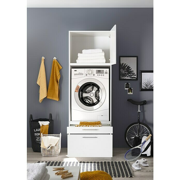 Respekta Waschmaschinenschrank Clara (L x B: 67,6 x 67,4 cm, Weiß