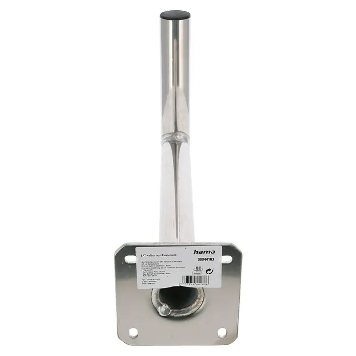 Hama Wandhalterung - Aluminium, Wandabstand: 45 cm - Nahaufnahme einer Hama SAT-Halterung aus Aluminium, die für die sichere Befestigung von SAT-Spiegeln an der Wand konzipiert ist.