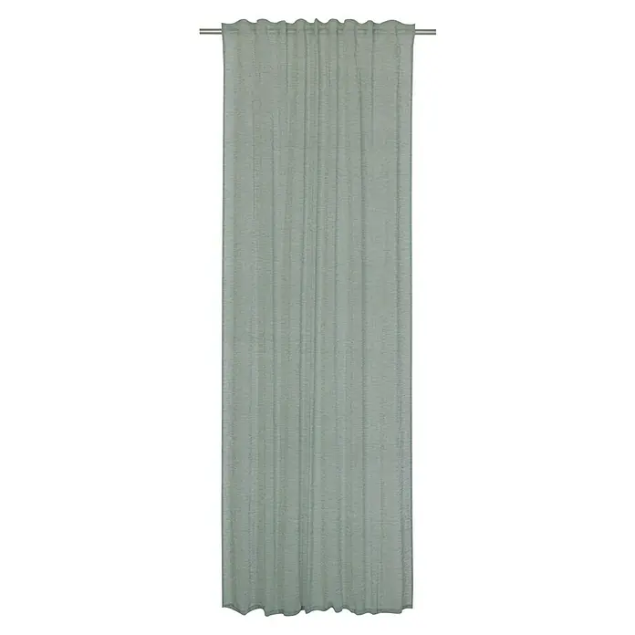 Elbersdrucke Schlaufenschal Liem - Mint, B x H: 140 x 255 cm, 100 % Polyester - Elegante graue Gardine mit leichter Textur, die das Licht sanft filtert und eine dezente Atmosphäre im Raum schafft. Ideal für moderne Wohnräume.