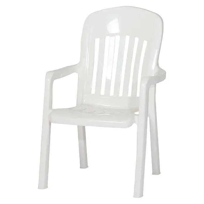 Sieger Comtesse Gartensessel - Polypropylen, Stapelbar, Weiß, B x T x H: 64 x 70 x 96 cm - Weißer Kunststoffstuhl mit Armlehnen, ideal für den Außenbereich und leicht zu reinigen. Praktisch und strapazierfähig.