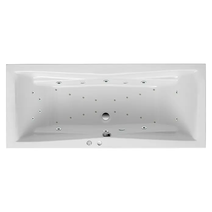 Ottofond Whirlpool Santos Duo - 180 x 80 cm, Sanitäracryl, Weiß, Exklusiv - Ein luxuriöser Whirlpool in Weiß, mit zahlreichen Düsen für ein entspannendes Badeerlebnis. Perfekt für Ihr Badezimmer!
