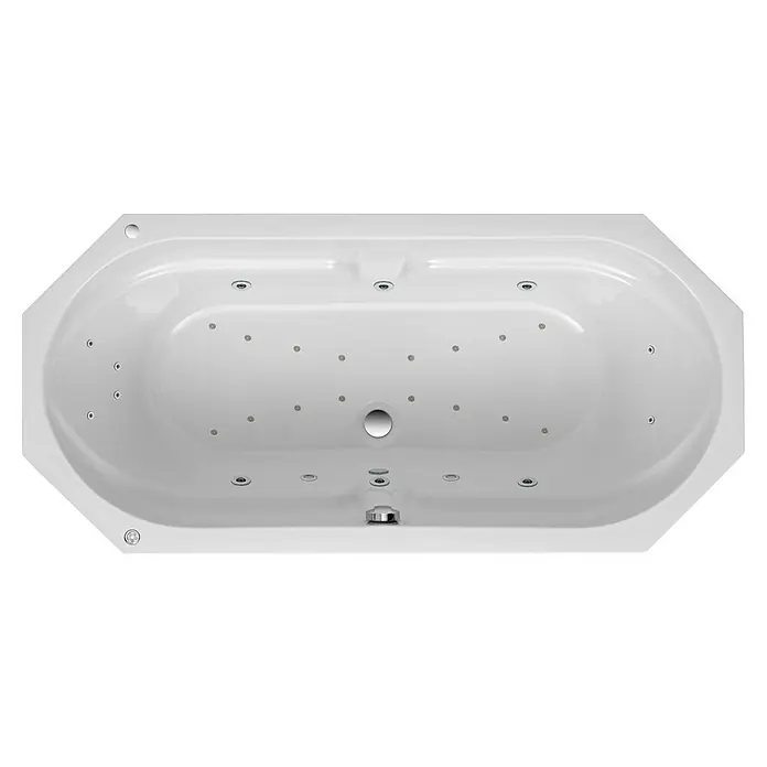 Ottofond Whirlpool Dakar - 180 x 85 cm, Sanitäracryl, Weiß, Exklusiv - Ein luxuriöser Whirlpool in Weiß mit integrierten Düsen für ultimative Entspannung. Perfekt für ein entspannendes Badeerlebnis.